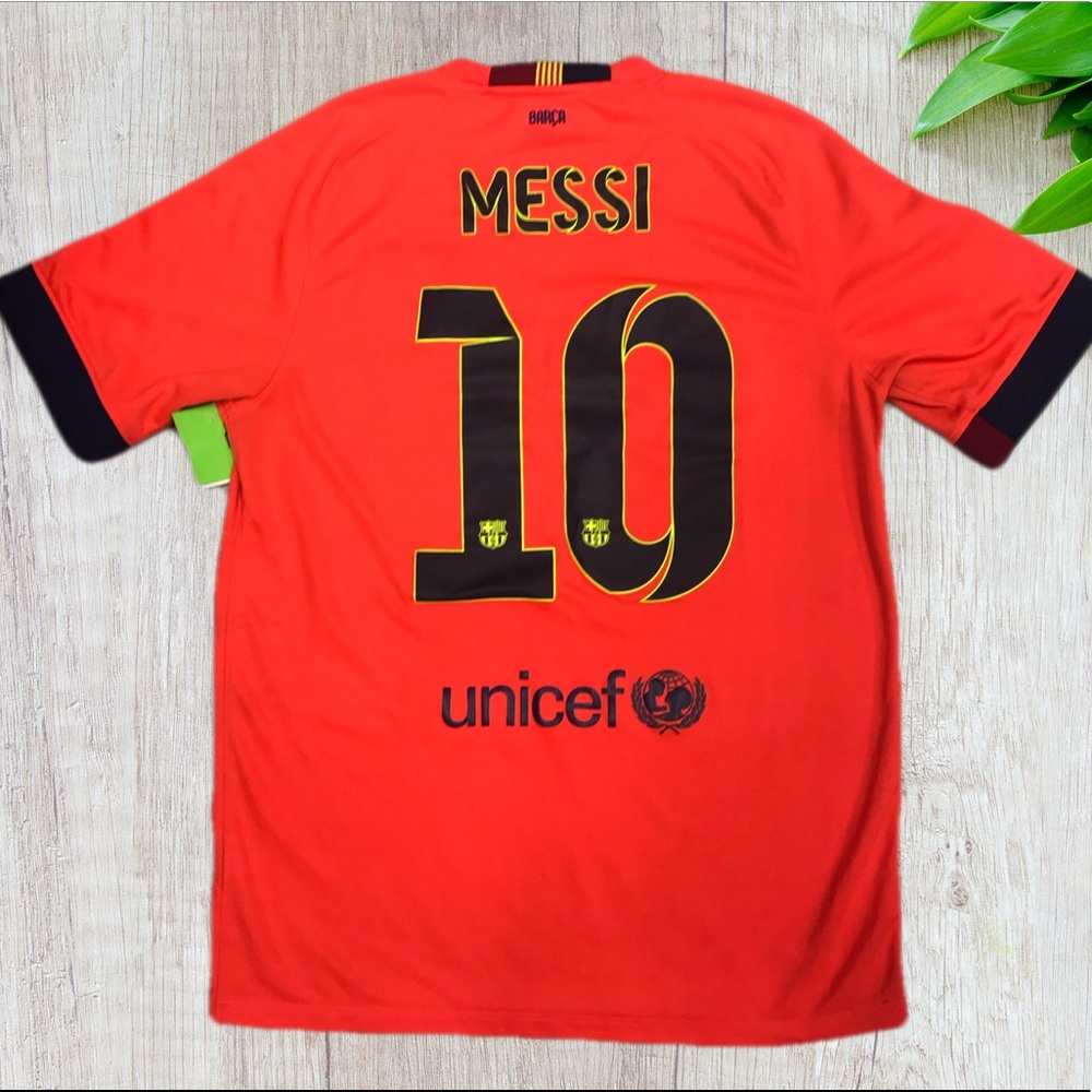 Vintage Mens Nike FCB Lionel Messi UEAFA Cup Jersey